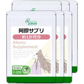 Lipsa Official C-235-6 Akyo Supplement, Approx. 1 Month Supply x 6 Bags, Made in Japan