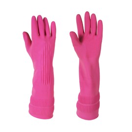 MAMISON Quality Rubber Gloves Pleats Band (1 Paris), Non-Slip Reusable Natural Latex Gloves