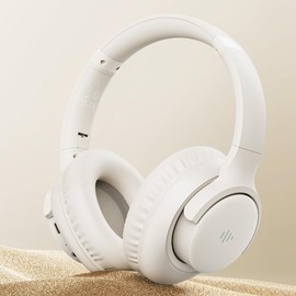 Bluetooth Headphones Over Ear Hi-Res Audio, 65 Hours Playtime Wireless Headphones with Microphonefor iOS/PC/Android,  Foldable Lightweight Headset with Deep Bass,HiFi Stereo Sound for Travel Work Cellphone,Mother‘s Day Gift Electronic Earbud White - Colo