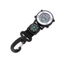 Fashionable Watch Suitable Hiking Compass Adventure Multifunctional Atmospheric, Multifunctional Outdoor Nylon, Black dial