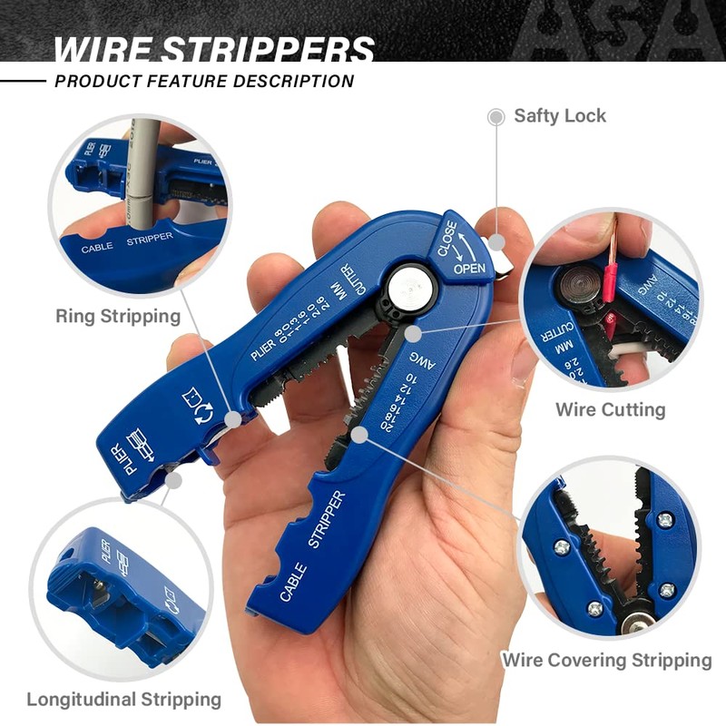 ASA TOOLS CSB - Pelacables y cortador, múltiples herramientas de