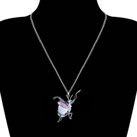 BAMAY Enamel Alloy Praying Mantis Necklace Insects Pendant Novelty Jewelry for Women Girls Charms Gifts