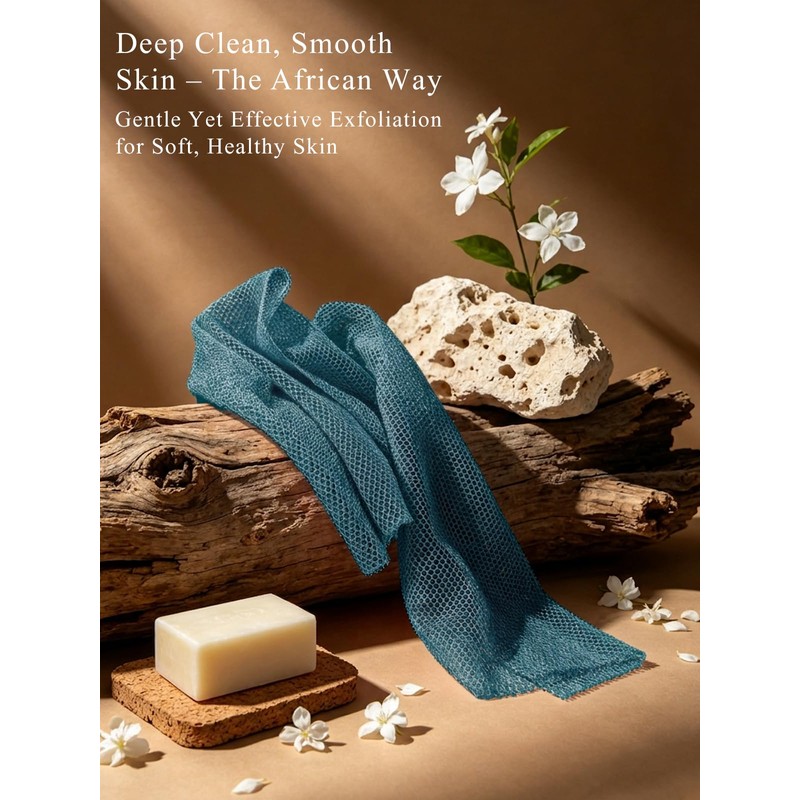4 Pack African Net Sponge, African Exfoliating Net for Body