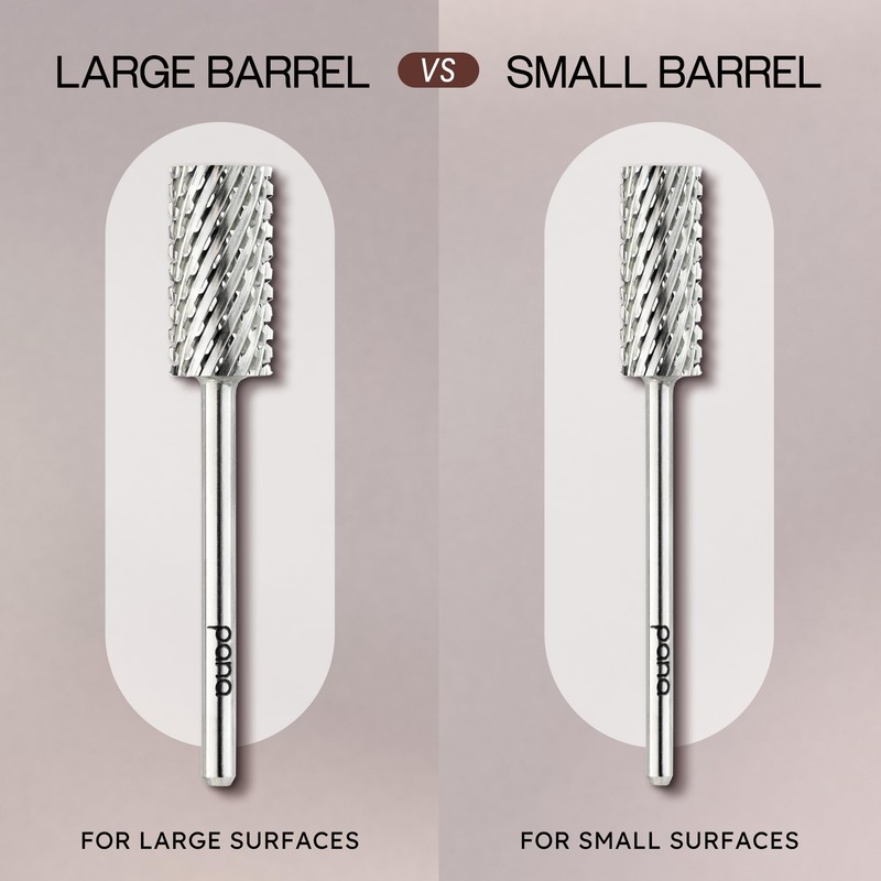 PANA 3/32" Large Barrel Flat Top Silver Carbide Nail Drill