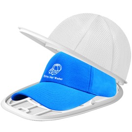 Eiito Hat Washer Cage, Hat Washer for Baseball Caps for Washing Machine or Dishwasher, Ball Cap Washers Frame for Flat and Curved Hats, Hats cage, Fit for Adult and Kid's, 1 Pack White