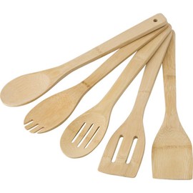 Notrahs2003 Wooden Spoon and Spatula Wooden Soup Spoon Set of 5 Different Kitchen Utensils