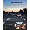 COOAU 2.5K Dual Dash Cam, Built-in GPS & Wi-Fi, 1440P