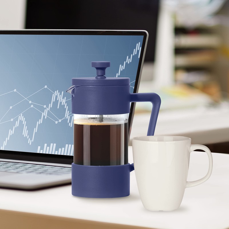 Oggi French Press Coffee Maker (12oz)- Borosilicate Glass, Coffee Press,