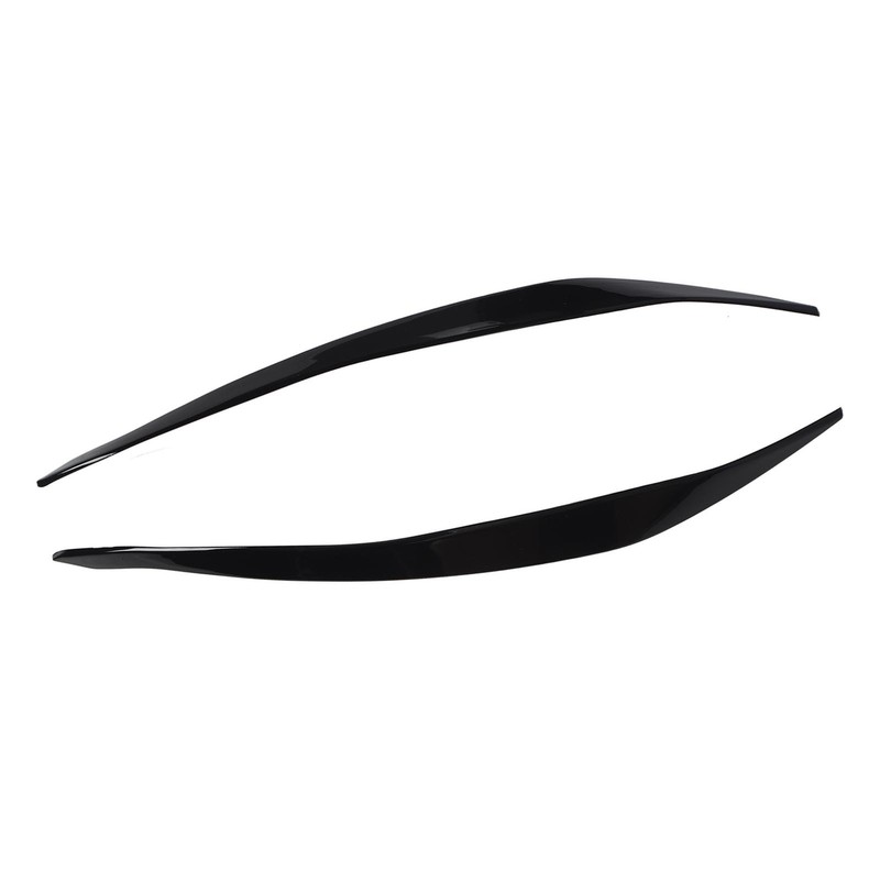 Front Headlight Eyebrow Cover ABS Black Front Headlight Lamp Eyebrow