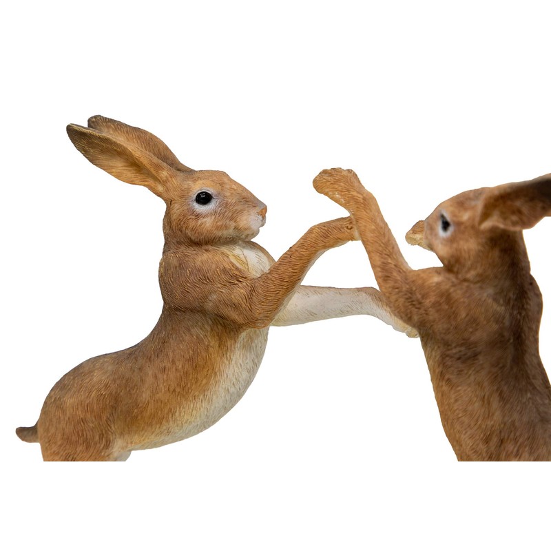 Realistic Hare Ornaments Finished in Natural Colours, Choice of Poses
