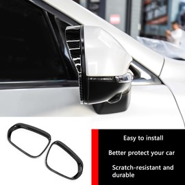 KELEIMAI Car Accessories Fit for Lexus NX 250/350/350 F Sport/350h/450h+/450h+ F Sport 2022-2026 Side Door Rearview Mirror Rain Shield Protector Cover Frame Trim (Carbon Fiber Style) 2PCS ABS