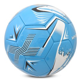 Hy-Pro Turbine Football - Size 5 Football with PVC for Enhanced Grip - Ideal Match Football for Training & Matches in All Weather Conditions, Blue