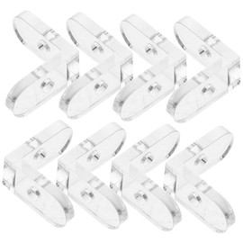 OUNONA 15 Pcs Acrylic Transparent Corner Brackets L-Shaped Fixing Buckle for DIY Projects, High Clarity, Easy Installation and Improved Stability
