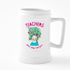 CafePress Back To School Teacher Garden Lover T Shirt 25 oz Ceramic Beer Stein Mug