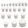 KINDPMA Pack of 22 Rubber Stoppers White Solid Rubber Stoppers