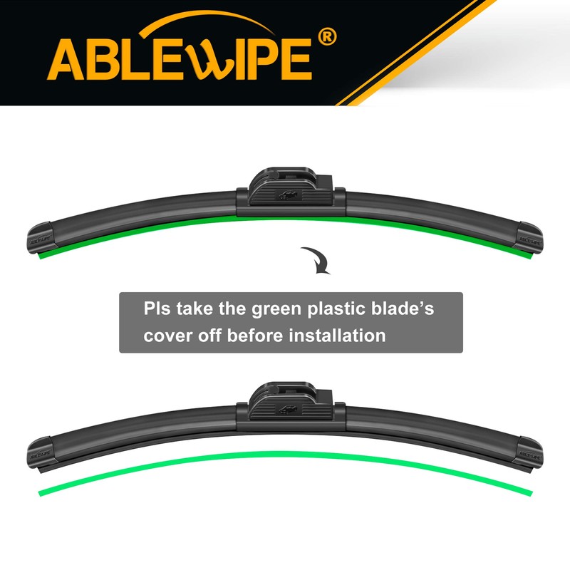 ABLEWIPE Beam Wiper Blades 22" + 20" Windshield Car Front