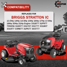 Carburetor Carb Replacement For Briggs Stratton IC intek 13.5Hp 14Hp 14.5Hp 15Hp 16Hp 17Hp 17.5Hp 18Hp 20Hp 21Hp Engine 331877 31P977 799256 31S977 331707 331777 331807 331977 33R877 31P677 303777