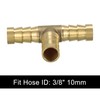 sourcing map 3/8" 10mm Brass Barb Hose Fitting Tee T