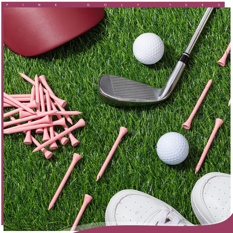 Jenaai 200 Pcs Golf Tees Bamboo Golf Tees Professional Golf