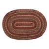 VHC Brands Cider Mill Primitive Jute Red Textured Striped Oval