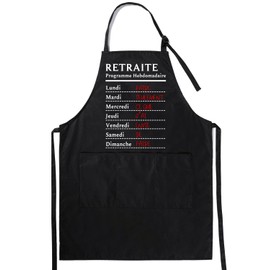 InnoBeta Retirement Gifts, Retirement Apron with Pockets and Adjustable Neck Strap, Cadeaux de Retraite Calendrier