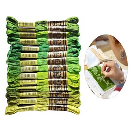 14 x Green Embroidery Thread, Embroidery Threads, Embroidery Skeins, 6 Strand Embroidery Floss, Embroidery Threads, Green Embroidery Thread Mix, Green Embroidery Threads Pack, Embroidery Threads Green