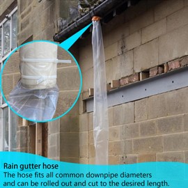 Gutter Hose Downpipe Provisory Downpipe Replacement Rain Gutter Hose 10 m (5 m)