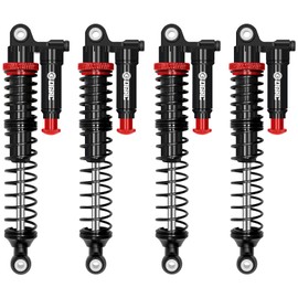 OGRC 100mm Aluminum Adjustable Piggyback Shock Absorber RC Damper for Axial SCX10 TRX4 TRX6 D90 1/10 RC Crawler Upgrade Parts (Black)
