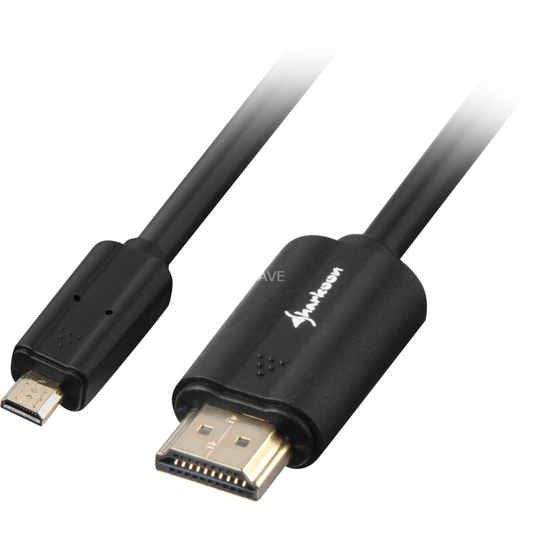 Sharkoon 1 m, HDMI/Micro HDMI 1 m HDMI Micro-HDMI Black