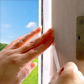 Wide Transparent Door Weatherstripping Tape (32mm x 6m) for Draft Sealing Draft Sealing 3ea