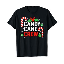 Candy Cane Crew Shirt Adult Men Women Kids Christmas Pajamas T-Shirt