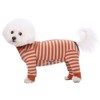 AITOLI Dog Striped Recovery Suit, Puppy After Surgery Onesie for