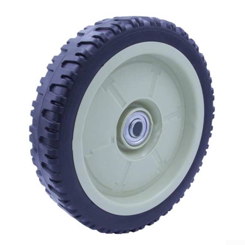 SPORTARC Universal Rubber Lawn Mower Wheel 19.5cm Black/White