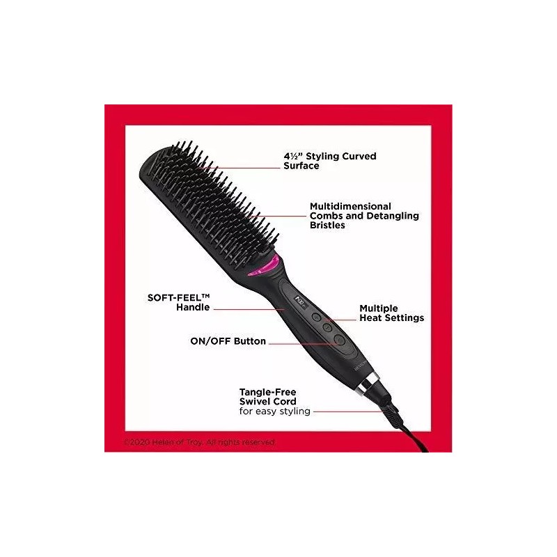 Revlon Cepillo De Peinado Calefactado Para Alisar El Cabello