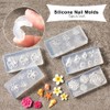 5pcs Silicone Nail Molds Flower Nail Mold Plumeria Cherry Blossom
