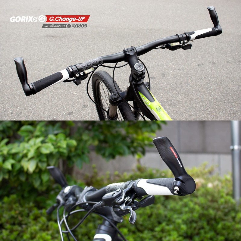 GORIX Bicycle Bar End Bar, Carbon Fiber Bar End (GX-Change-UP),
