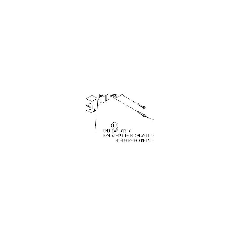 Exit Device End Cap Assembly, Active, Metal, for 3700/8700/8800 Series