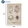 Large A4 Size Flower and Sun Tattoo Practice Skin (Pack