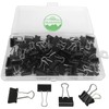 FZGUSYAF 80PCS Foldback Clips 15MM Black Paper Clamps Binder