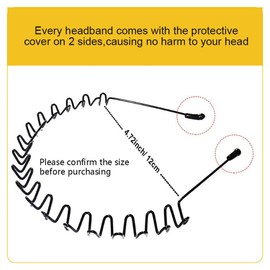 Metal Hair Band for Men Headband Women Hair Bands Men Unisex Black Wavy Spring Outdoor Sports Headbands for Men's Hair Band Hoop Clips Women Accessories Simple Elastic Non Slip Head Band Headwear (3PCS, One Size)