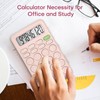 TuviKai Cute Pink 8-Digit LCD Calculator, Basic Four Function for