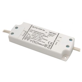 240v - 12v LED Driver for up to 15W Energy Consumption, Comes with 6-Way Socket and 2 Metre Input Cable