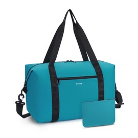 ECOHUB for Ryanair Cabin Bags 40x20x25, Perfect for New Ryanair 40x30x20 Underseat Holdall Carry On Bag, 2Pcs Foldable Travel Duffel Bag, Anti-Tear Lightweight Overnight Weekend Bag, 24L-Bluegreen