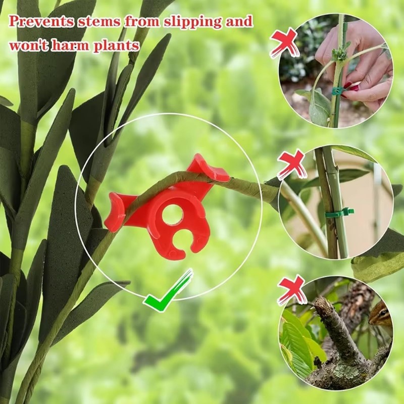 TAIZER Plant Bender, 120 Pieces Plant Support Clips, Plant Stem,