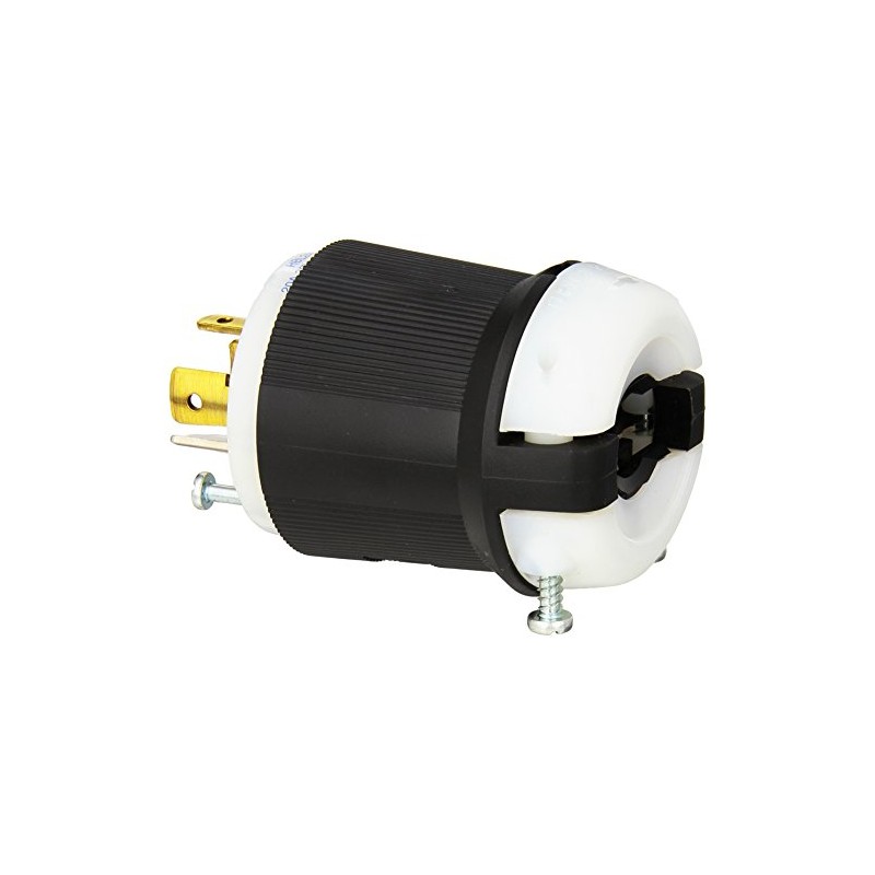 Hubbell HBL2441 Locking Plug, 20 amp, 120/208V, L18-20P, Black