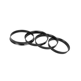 Motoforti 4pcs Plastic 74.1mm to 72.6mm Car Hub Centric Rings Black Long-lasting