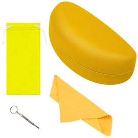 BVYA Large Hard Sunglasses Case with Pouch & Microfiber cloth & Mini Tool
