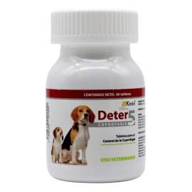 Deter 5 Coprofagia Perros 60 Tabletas Razas Pequeñas