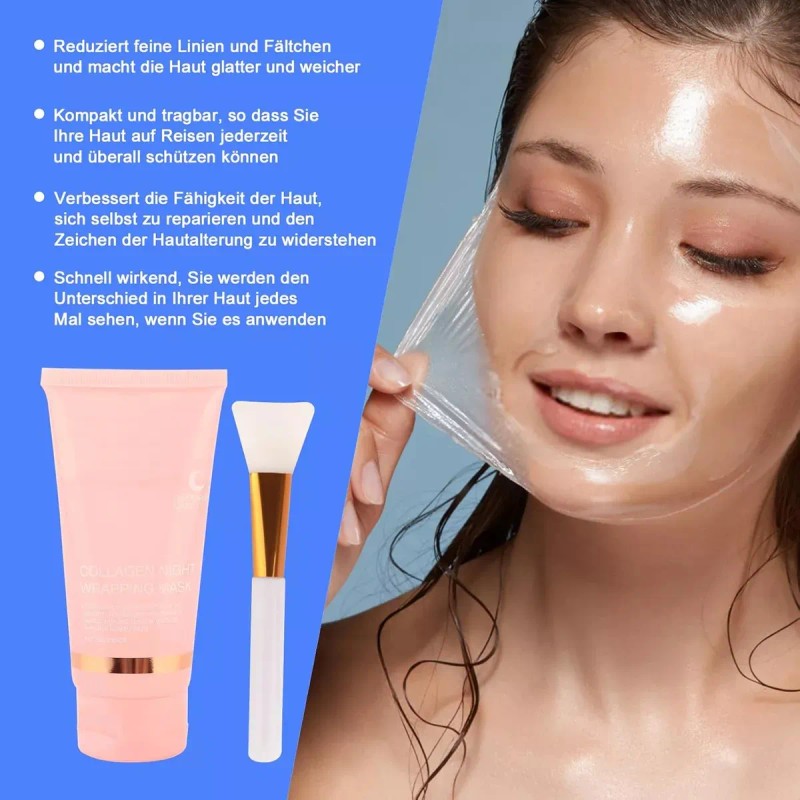 Máscara De Colágeno Para Envolver La Noche, Máscara Exfolian