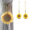 Paquete de 2 alzapaños de cortina de girasol de ganchillo